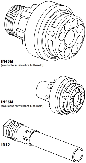 IN15, IN25M and IN40M Steam Injectors