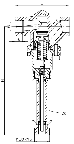 ARI-TEMPTROL® 773 LCG Thermal-mixing-diverting valve - 3way - without cooling spacer (max. 130°C)--