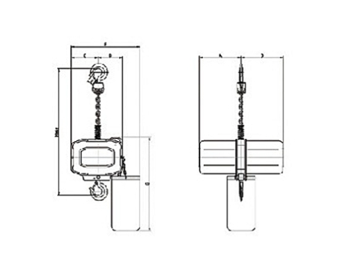 PAWELL Hoist ST-PE Stage Chain Capacity 1t