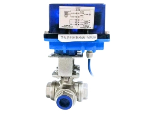 VINCER VE-MH Miniature Motorized 3-Piece Ball Valve