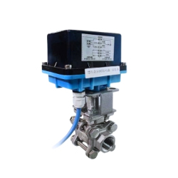 VINCER VE-MH Miniature Motorized 3-Piece Ball Valve