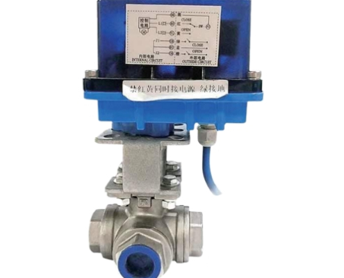VINCER VE-MHT Miniature Motorized 3-Way Ball Valve