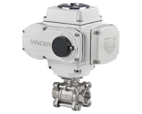 VINCER VE10-B-3PS Electric 3-Piece Ball Valve
