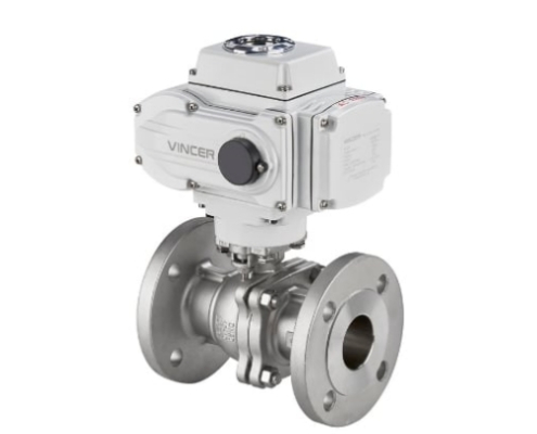 VINCER VE10-B-F Electric Flanged Ball Valve