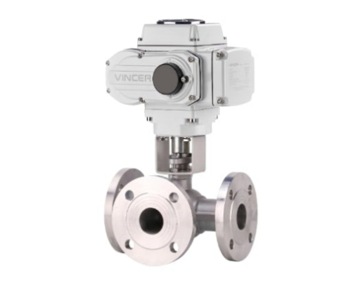 VINCER VE10-B-F Electric Flanged Ball Valve