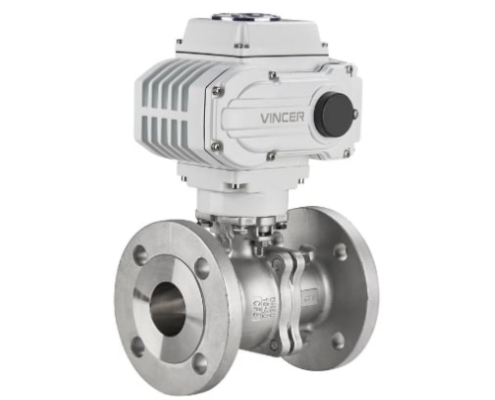 VINCER VE10-B-F Electric Flanged Ball Valve