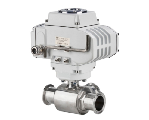 VINCER VE10-B-K3 Electric 3-Way Clamp Ball Valve