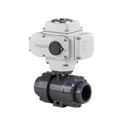 VINCER VE10-B-P Electric Plastic Ball Valve