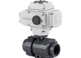 VINCER VE10-B-P Electric Plastic Ball Valve
