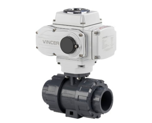 VINCER VE10-B-P Electric Plastic Ball Valve