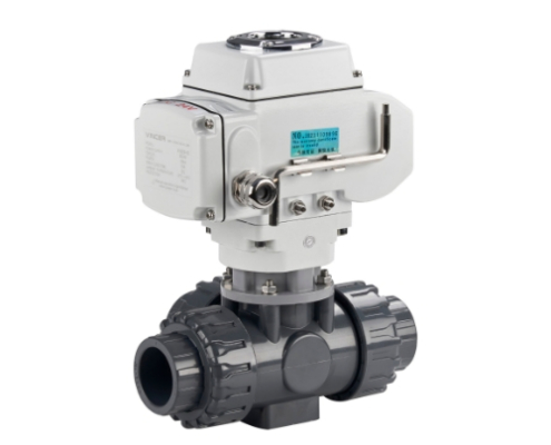 VINCER VE10-B-P3 Electric 3-Way Plastic Ball Valve