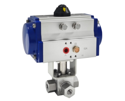VINCER VP11-H3 Pneumatic High-Pressure 3-Way Ball Valve
