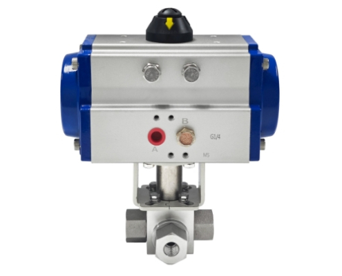 VINCER VP11-H3 Pneumatic High-Pressure 3-Way Ball Valve