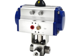 VINCER VP11-H3 Pneumatic High-Pressure 3-Way Ball Valve