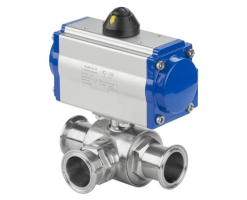 VINCER VP11-K Pneumatic Sanitary Clamp Ball Valve