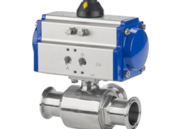 VINCER VP11-K3 Pneumatic Clamp 3-Way Ball Valve