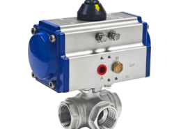 VINCER VP11-T3 Pneumatic Threaded 3-Way Ball Valve