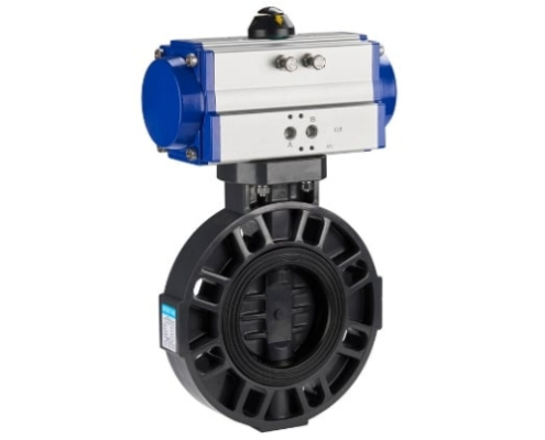 VINCER VP12-P Pneumatic Plastic Butterfly Valve