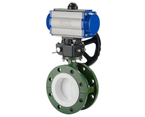 VINCER VP12-PTFE Pneumatic PTFE-Lined Butterfly Valve
