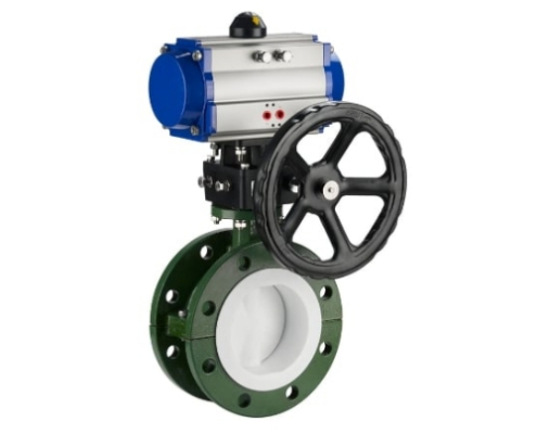 VINCER VP12-PTFE Pneumatic PTFE-Lined Butterfly Valve