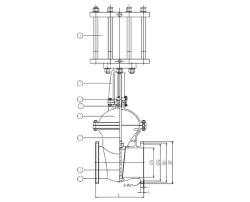 VINCER VP13-PGA Pneumatic Gate Valve