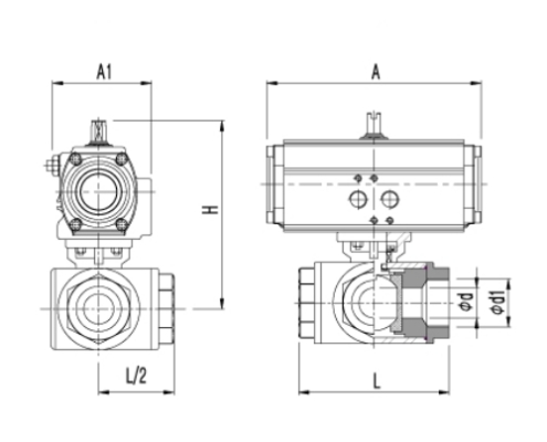 AUTOMA Automatic Valve 3-Way Screw Ball Valve