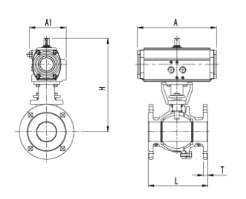 AUTOMA Automatic Valve Flange Ball Valve (Double Type)