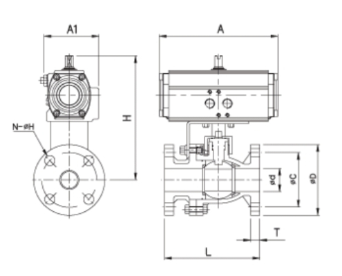 AUTOMA - Automatic Valve Plastic Flange Ball Valve