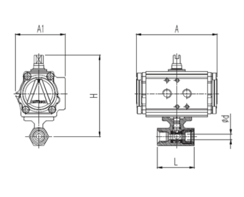 AUTOMA Automatic Valve Screw 1 Pieced Ball Valve (Double Type)