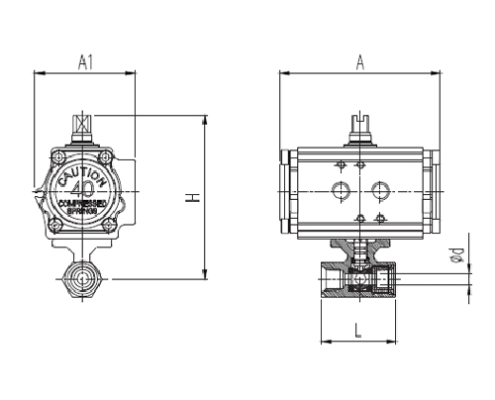 AUTOMA Automatic Valve Screw 1 Pieced Ball Valve (Single Type)