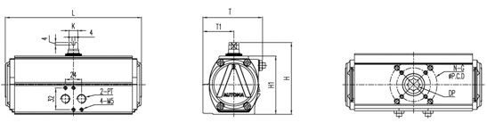 AUTOMA Pneumatic Actuator Scotch Yoke Type (AD Series)